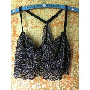 La Senza Animal Print Lace Bralette Large